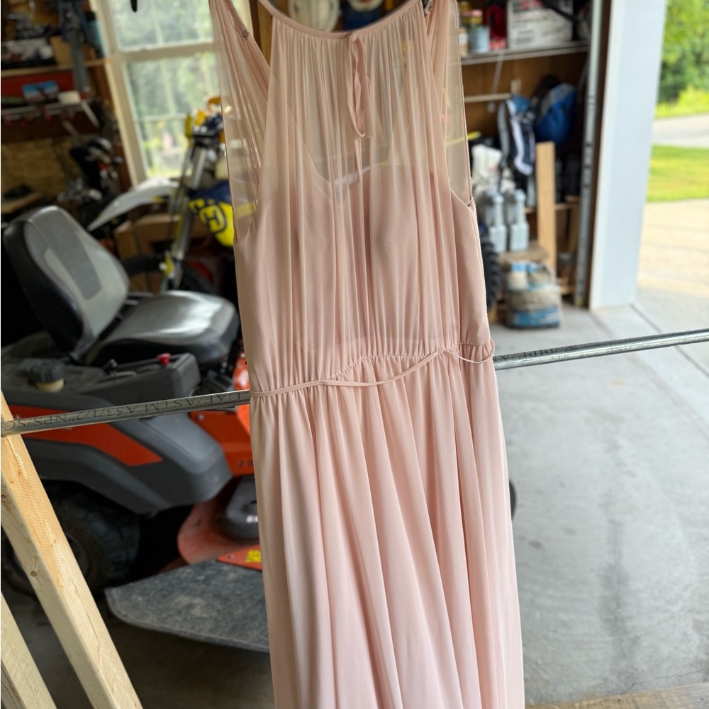 Elegant Pink Sleeveless Dress